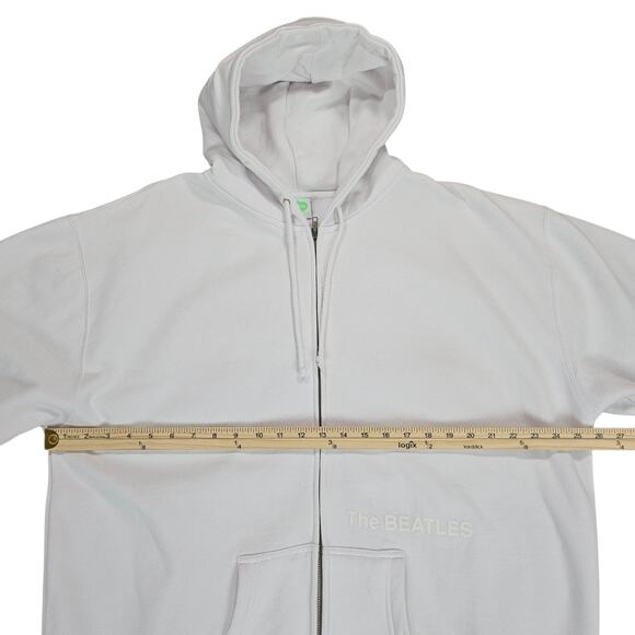 Vintage Beatles Hoodie Womens XXL White Y2K Full Zip Band Jacket Fleece Casual - Picture 12 of 14